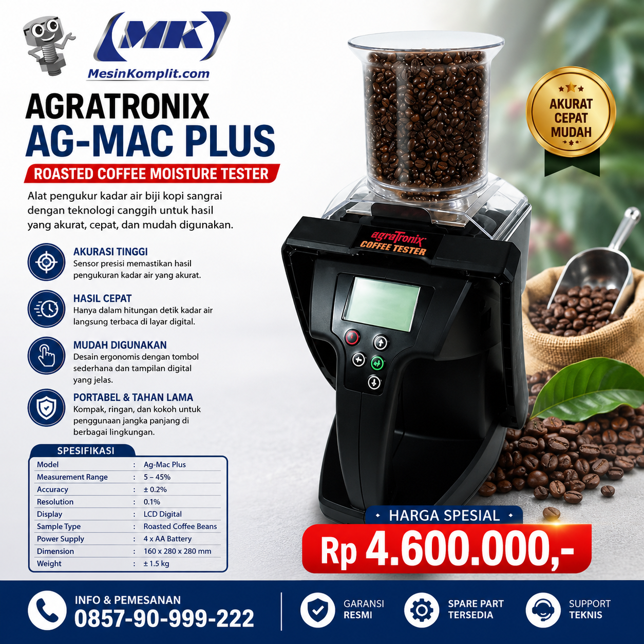 Kopi Sangrai Moisture Tes...